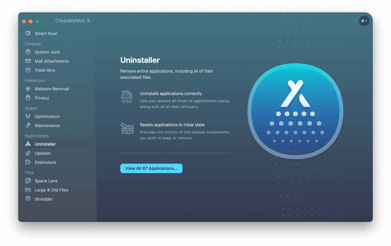 Delete unused apps to increase disk space